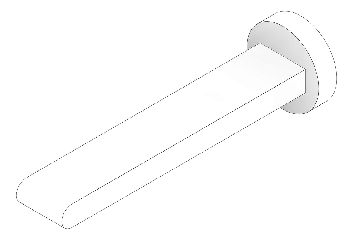 3D Documentation Image of Spout Wall Nero Bianca Basin Bath