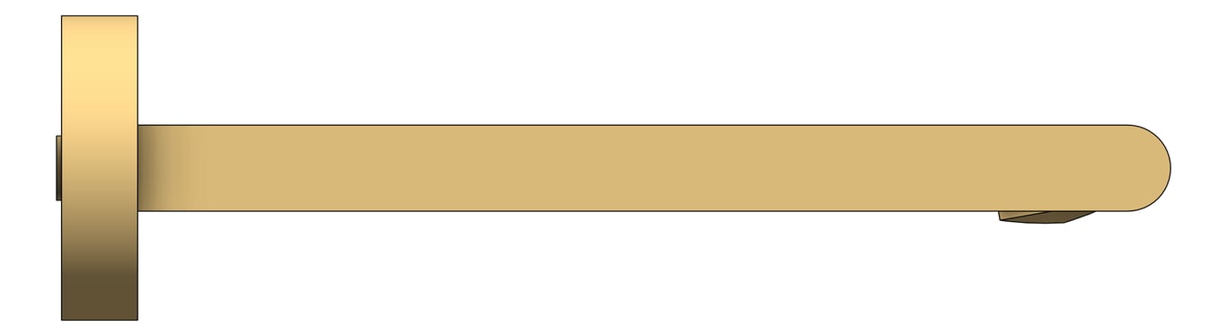 Left Image of Spout Wall Nero Bianca Basin Bath