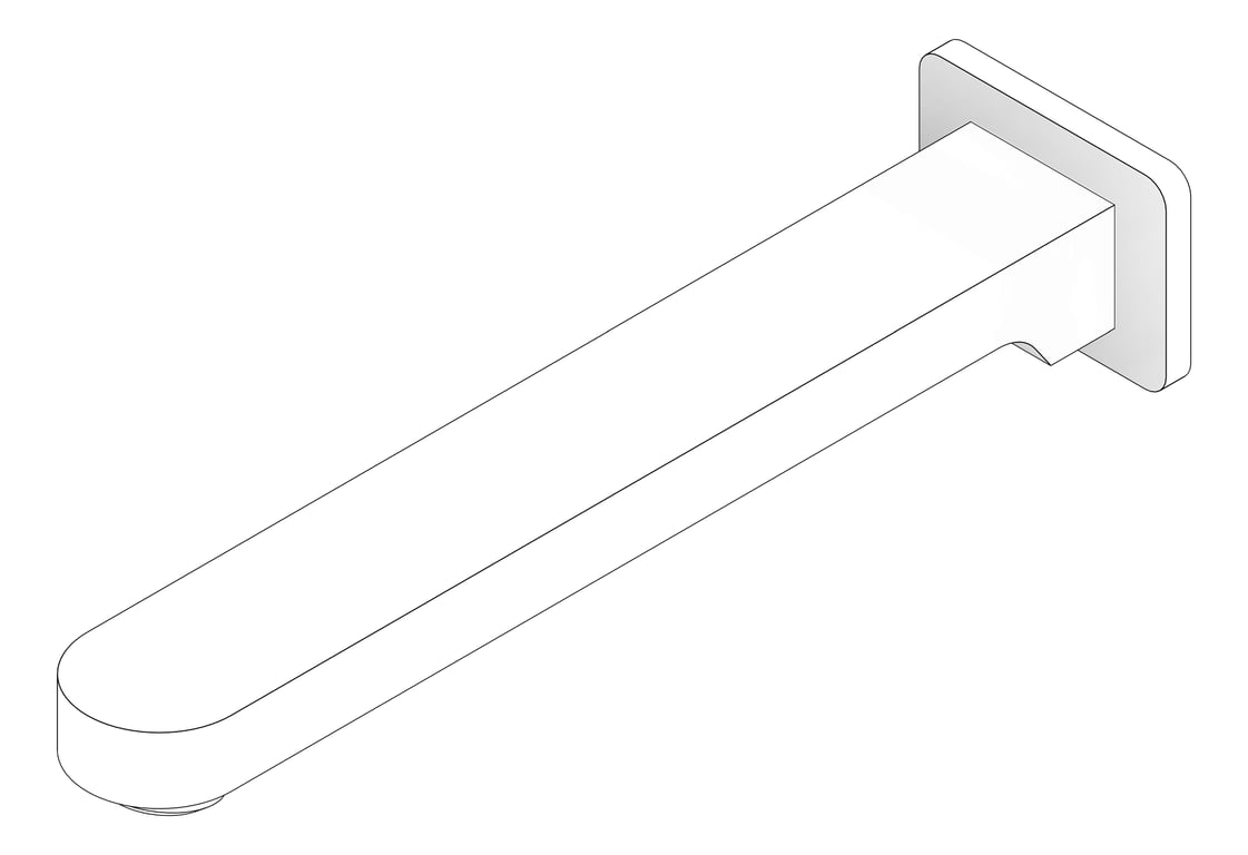 3D Documentation Image of Spout Wall Nero Ecco Bath