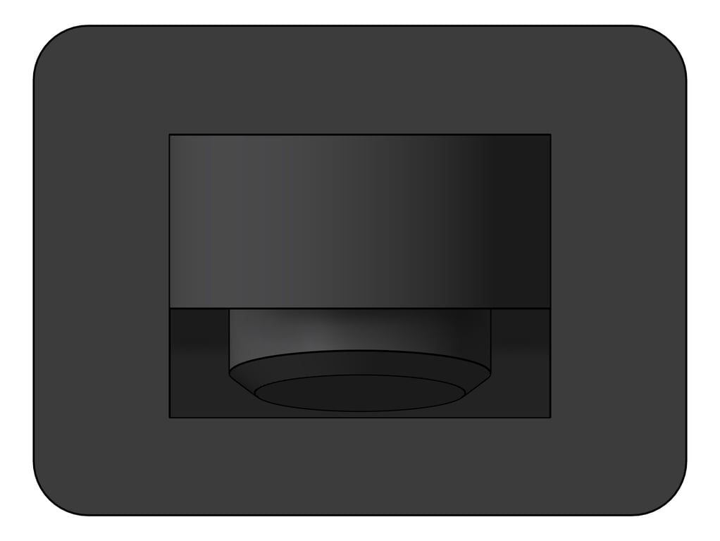 Front Image of Spout Wall Nero Ecco Bath