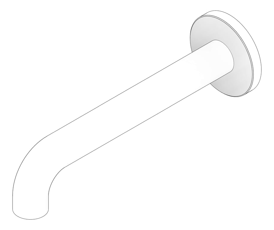 3D Documentation Image of Spout Wall Nero Mecca Basin Bath