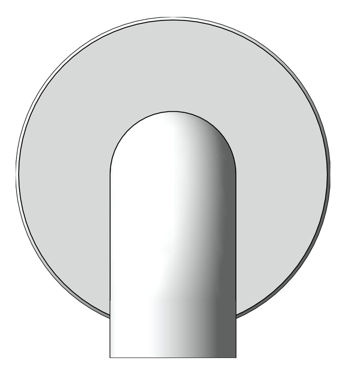 Front Image of Spout Wall Nero Mecca Basin Bath