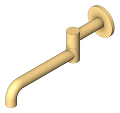 3D Shaded Image of Spout Wall Nero Mecca Basin Bath Swivel
