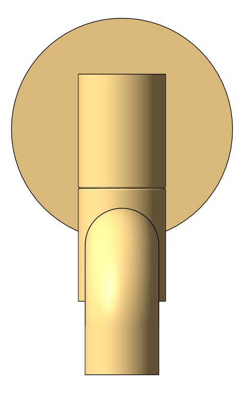 Front Image of Spout Wall Nero Mecca Basin Bath Swivel