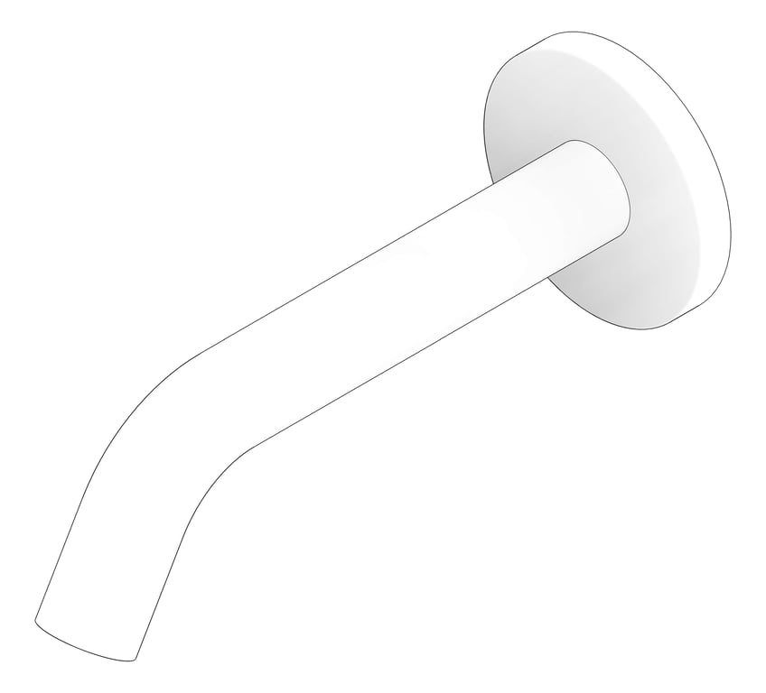 3D Documentation Image of Spout Wall Nero Mecca Sensor 80mmPlate