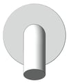 Front Image of Spout Wall Nero Mecca Sensor 80mmPlate