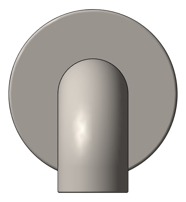 Front Image of Spout Wall Nero Zen Basin Bath