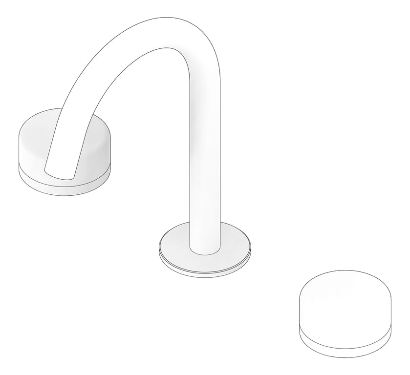 3D Documentation Image of TapSet Basin Nero Serenity ArcSpout