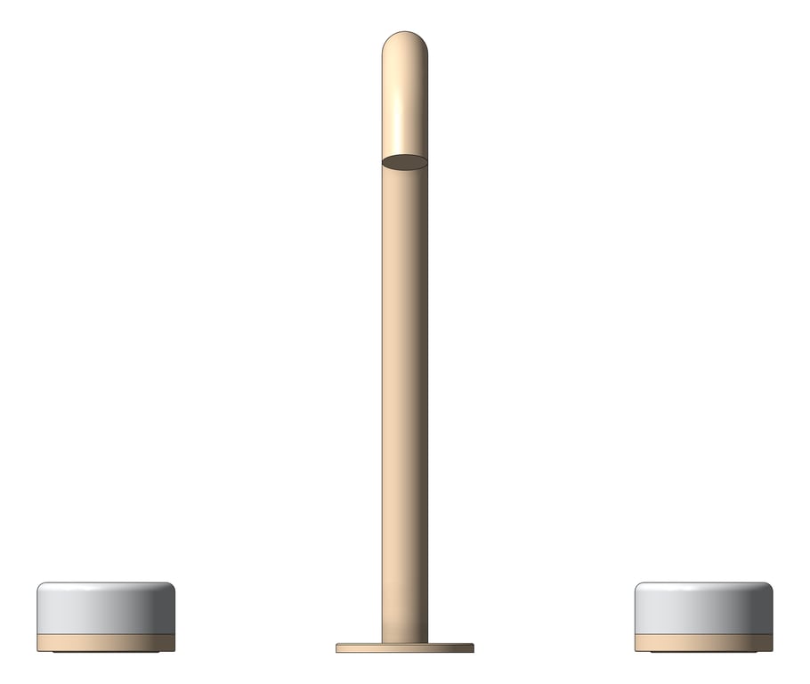 Front Image of TapSet Hob Nero Serenity EdgeSpout Bath Kitchen