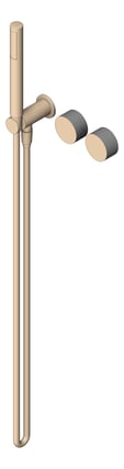 3D Shaded Image of TapSet Shower Nero Opal Progressive Split