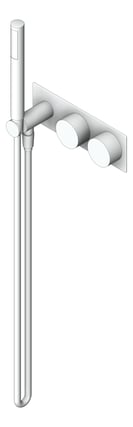 3D Shaded Image of TapSet Wall Nero KaraProgressive Shower