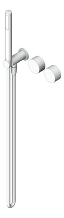 3D Shaded Image of TapSet Wall Nero KaraProgressive Shower BackPlate