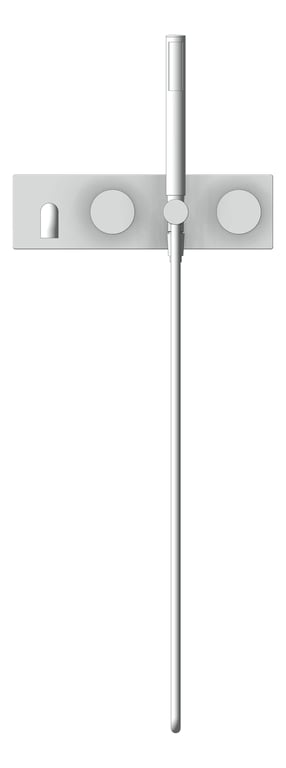 Front Image of TapSet Wall Nero KaraProgressive Shower Spout BackPlate