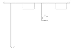 Plan Image of TapSet Wall Nero KaraProgressive Shower Spout BackPlate