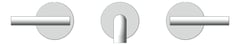 Front Image of TapSet Wall Nero Mecca BasinBath 160