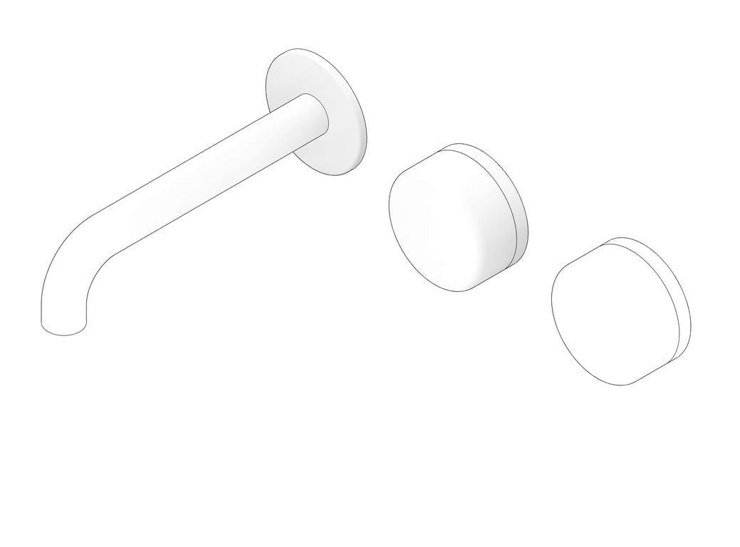 3D Documentation Image of TapSet Wall Nero Serenity Basin OffsetSpout