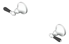 3D Shaded Image of Tap Wall Nero York Assemblies