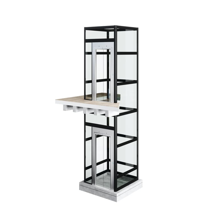 Cam 1 Studio, Structure Steel Saloon door, ONLY DOORS copy Image of Next Level Elevators - EltecHLB - Freestanding