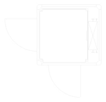 Plan Image of Lift Freestanding Eltec EltecHLB ThroughCar Swing SideExit