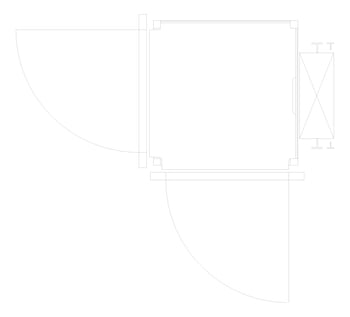 Plan Image of Lift Wall Eltec EltecHLB ThroughCar Swing SideExit