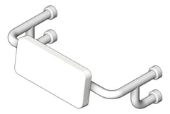 3D Shaded Image of BackRest Fixed Oliveri Care Toilet