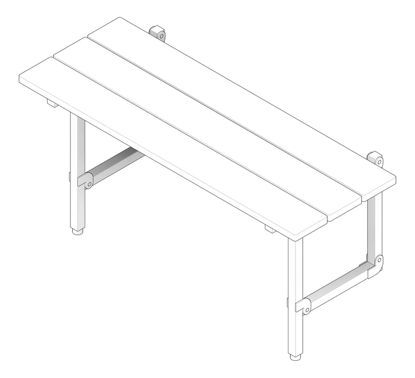 3D Documentation Image of ShowerSeat Folding Oliveri Care SupportLegs