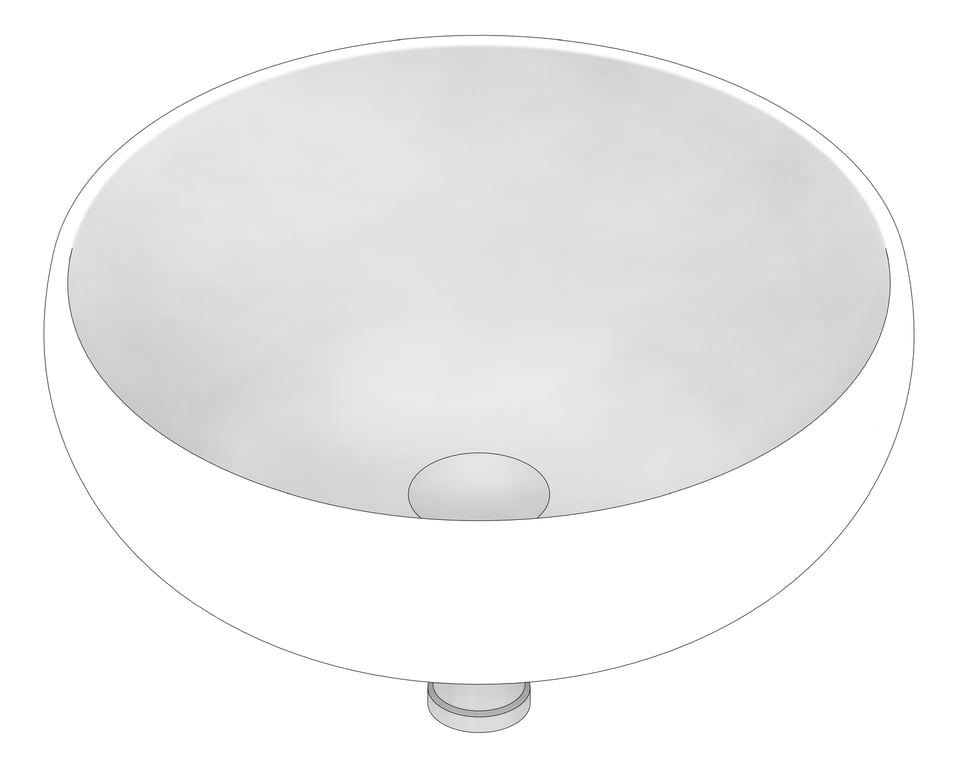 3D Documentation Image of Basin AboveCounter Oliveri Terzofoco