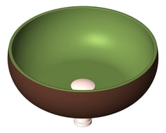 3D Shaded Image of Basin AboveCounter Oliveri Terzofoco