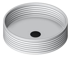 3D Shaded Image of Basin AboveCounter Oliveri Terzofoco Circular Ribbed