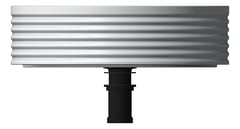 Front Image of Basin AboveCounter Oliveri Terzofoco Circular Ribbed