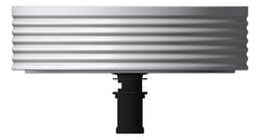 Left Image of Basin AboveCounter Oliveri Terzofoco Circular Ribbed