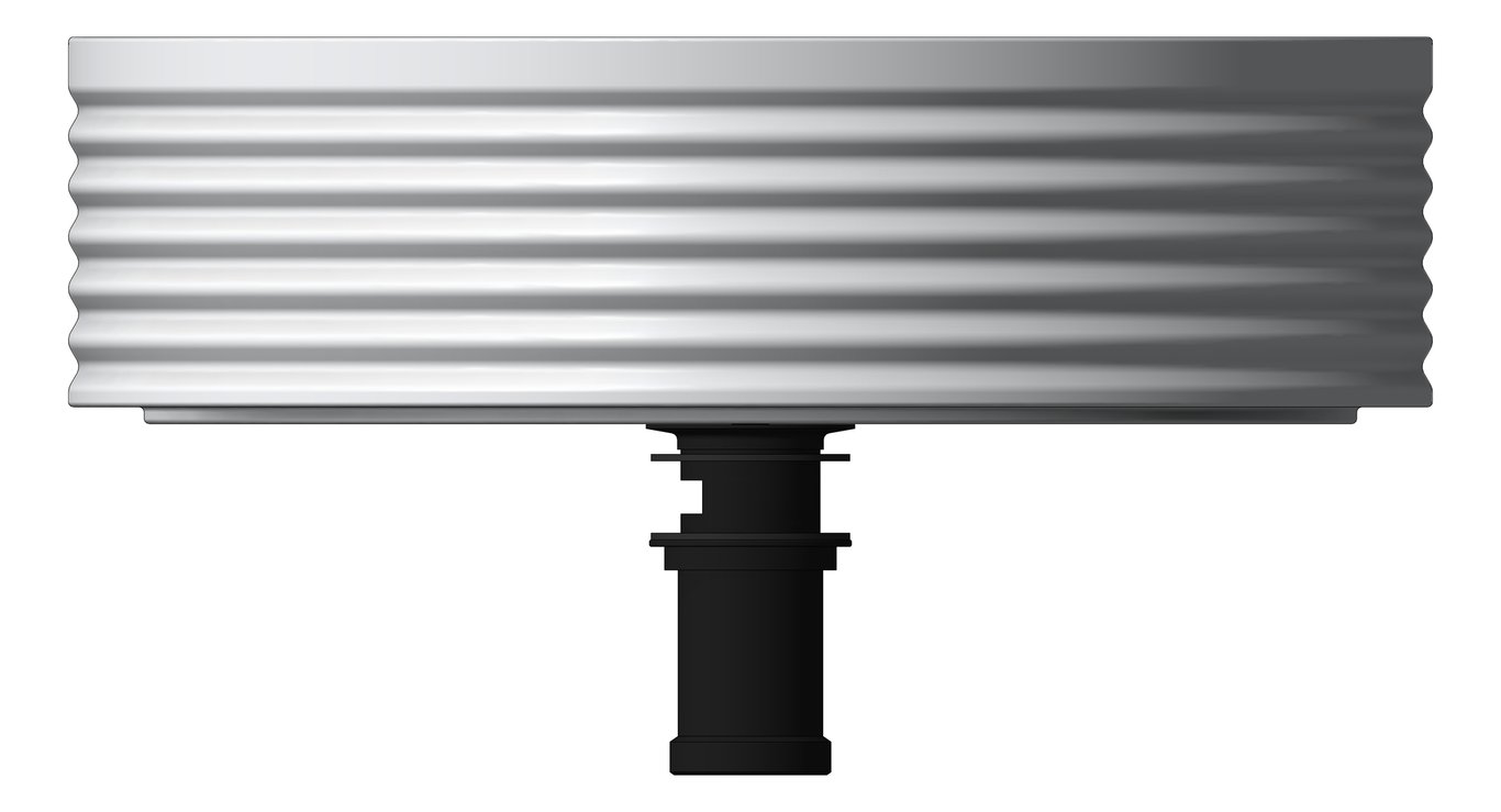 Left Image of Basin AboveCounter Oliveri Terzofoco Circular Ribbed