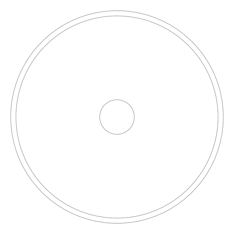 Plan Image of Basin AboveCounter Oliveri Terzofoco Circular Short