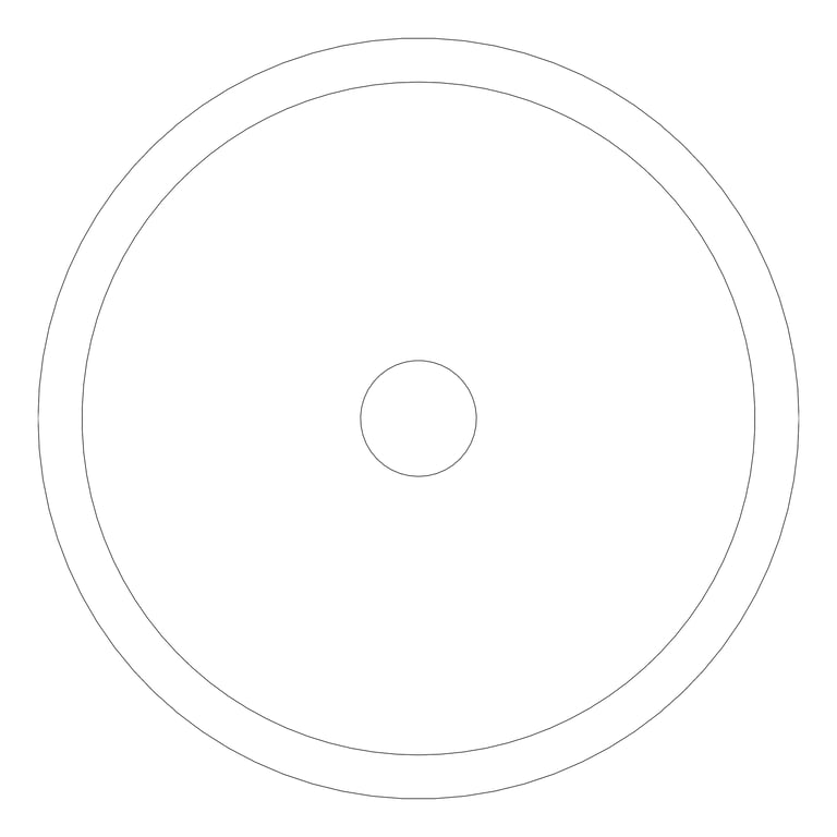 Plan Image of Basin AboveCounter Oliveri Terzofoco Curved