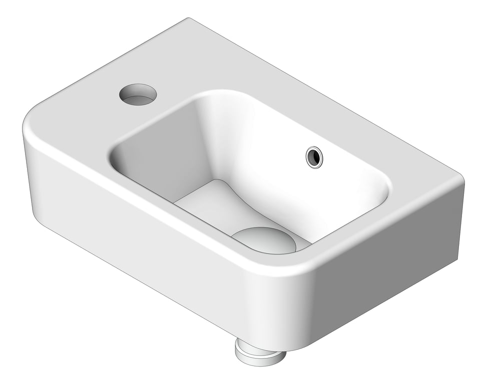 Navigate to Basin Oliveri Dublin WallHung Left