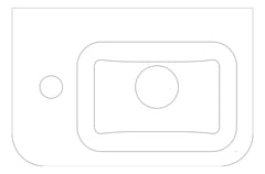 Plan Image of Basin Oliveri Dublin WallHung Left