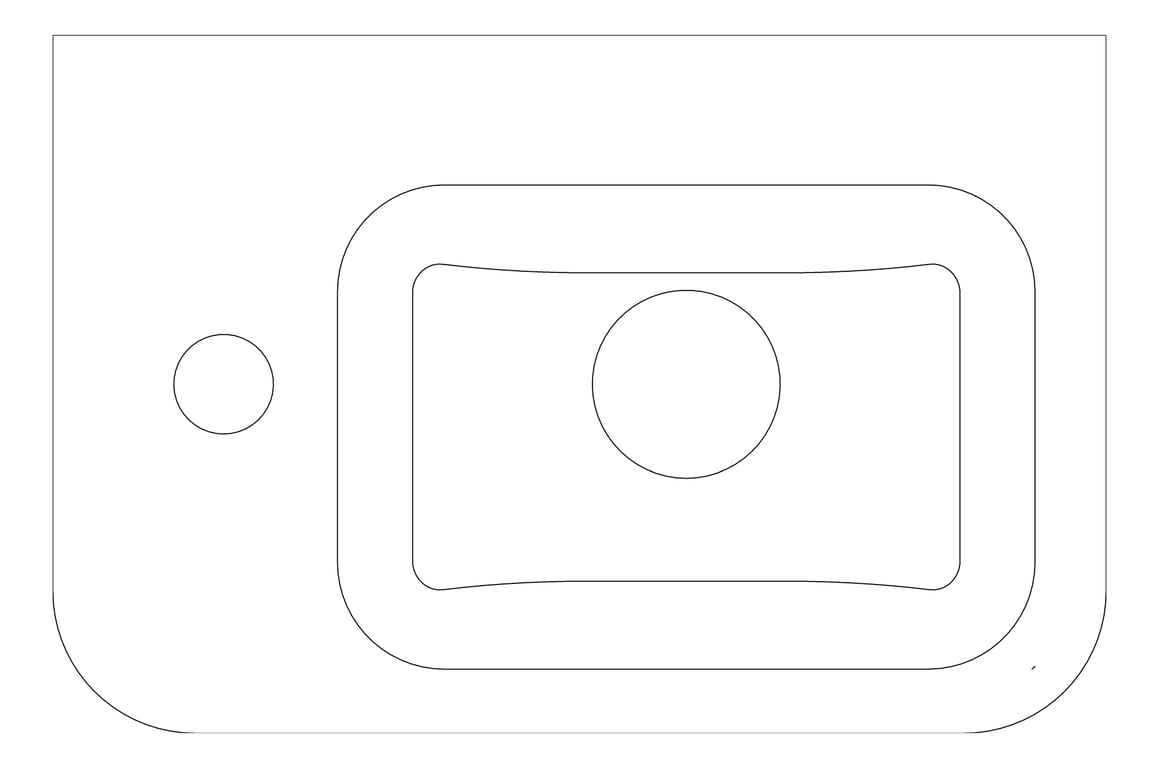 Plan Image of Basin Oliveri Dublin WallHung Left
