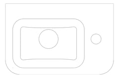 Plan Image of Basin Oliveri Dublin WallHung Right