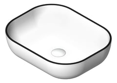 3D Shaded Image of Basin Oliveri Naples CounterTop BlackLine