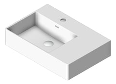 3D Shaded Image of Basin WallHung Oliveri Munich Left