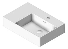 3D Shaded Image of Basin WallHung Oliveri Munich Right
