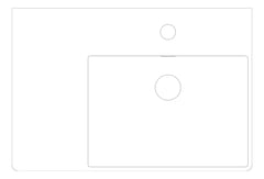 Plan Image of Basin WallHung Oliveri Munich Right