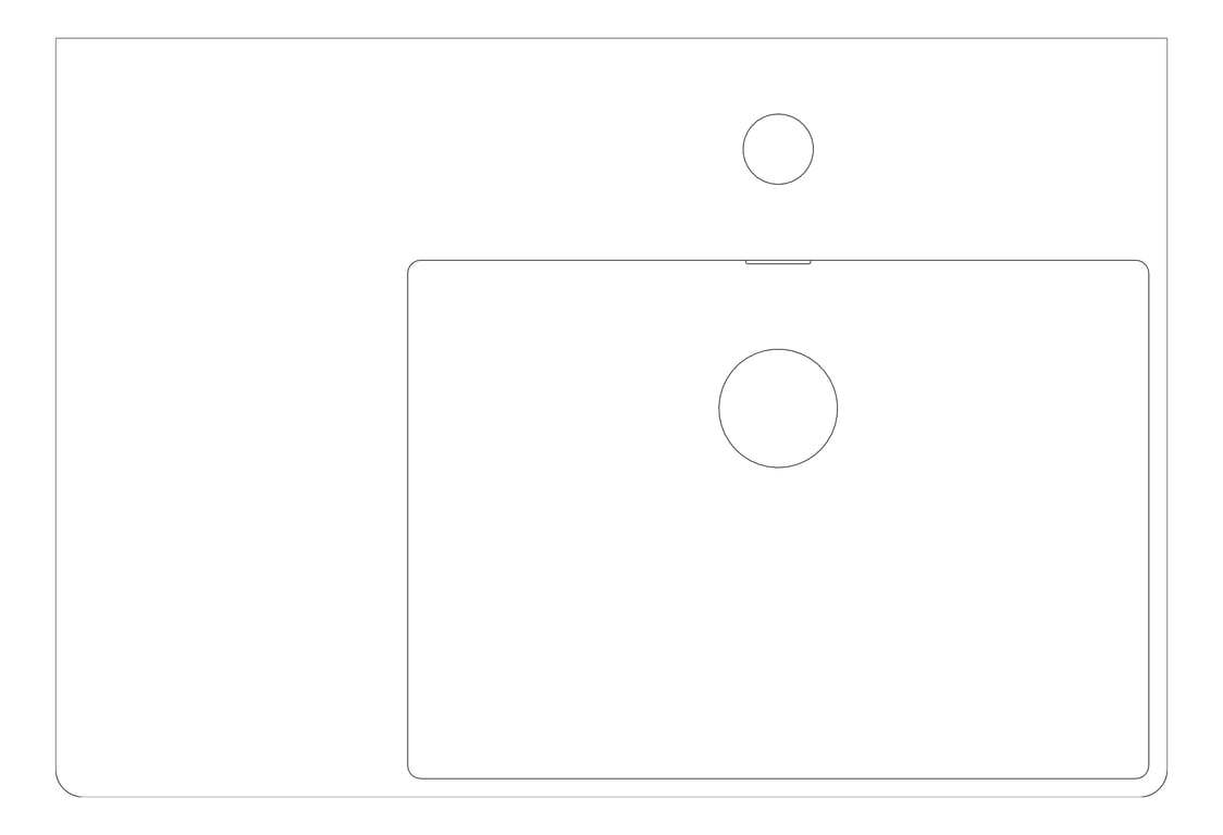 Plan Image of Basin WallHung Oliveri Munich Right