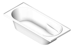 3D Shaded Image of Bath Inset Oliveri Dublin 1650mm