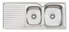 PS12 1TH Image of Sink Kitchen Oliveri ProjectSinks OneAndThreeQuarterBowl Drainer RHS