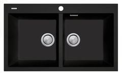 ST-MB1564 OF.jpg Image of Sink Kitchen Oliveri Santorini DoubleBowl Topmount