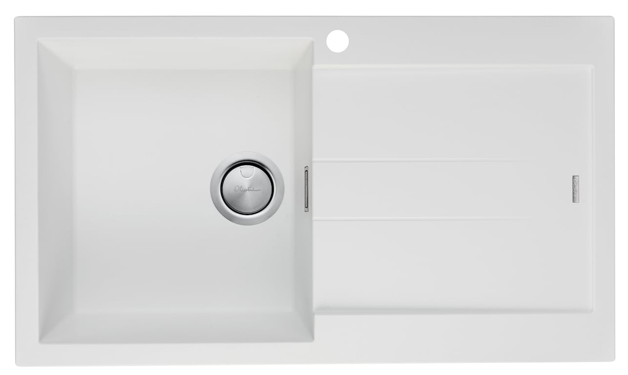 ST-WH1521 OF.jpg Image of Sink Kitchen Oliveri Santorini SingleBowl Topmount Drainer