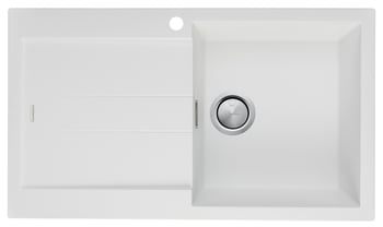 ST-WH1522 OF.jpg Image of Sink Kitchen Oliveri Santorini SingleBowl Topmount Drainer Right