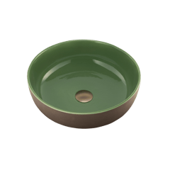 Terzofoco-Natural-Earth-and-Sage-Green-Curved-Counter-Top-Basin-Oliveri-Image1 Image of Basin AboveCounter Oliveri Terzofoco