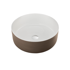 Terzofoco-Natural-Earth-and-White-Circular-Counter-Top-Basin-Oliveri-Image1 Image of Basin AboveCounter Oliveri Terzofoco Circular